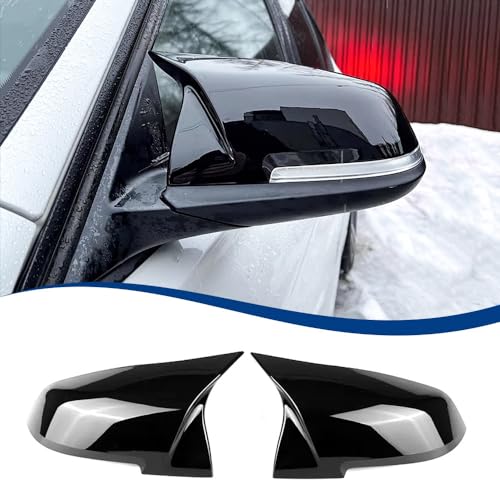XPHAZZ Side Mirror Cover Compatible with 3-Series F30 F31 F34 / 4-Series F32 F33 F36 / 2-Series F22 F23 / 1 Series F20 X1 E84 M2 F87 2PCS-Set Gloss Black ABS - Image 1
