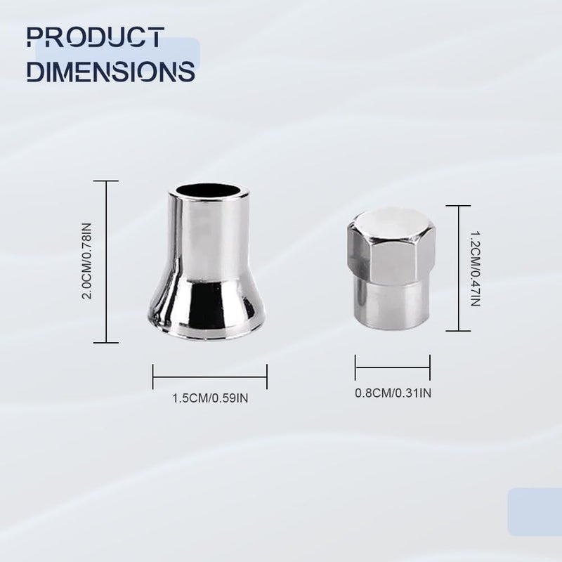 HAOBO TR413 Universal TPMS Chrome Valve Stem Sleeve Covers and Cap Dress Up Kit Set of 5 FITS All TPMS Rubber Valve Stems for All Make and Model Cars and Trucks with TPMS Sensors - Image 4