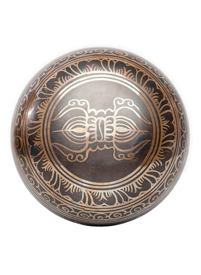 HIMALAYAN BAZAAR Tibetan Singing Bowl Set - 4" Easy To Play Authentic Handmade For Meditation Sound 7 Chakra Healing (Brown & Red) - Image 5