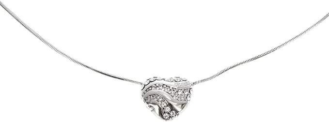 GUESS 16-18'' Heart Waves Snake Chain Short Necklace