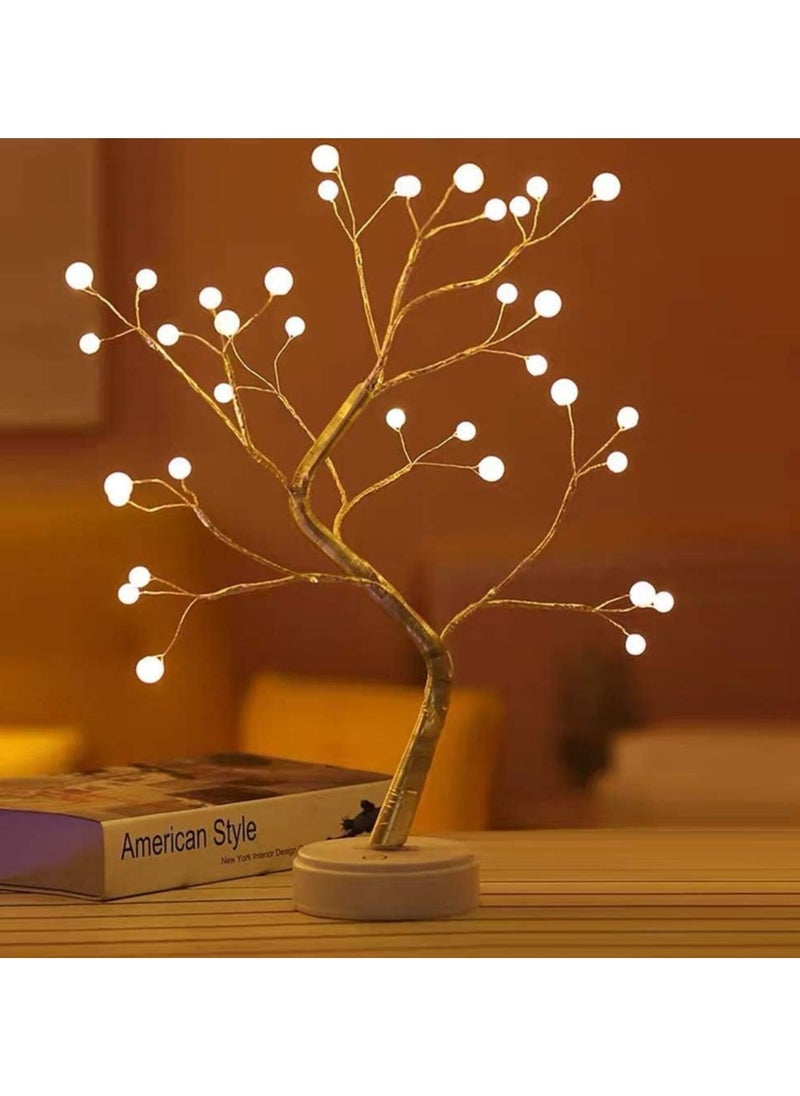 BLOOMING TIME - Tree Lights Night Light with Touch Button, 36 LED Pearl Beads Fairy Light - Image 1