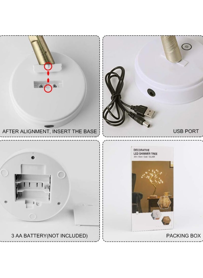 BLOOMING TIME - Tree Lights Night Light with Touch Button, 36 LED Pearl Beads Fairy Light - Image 1