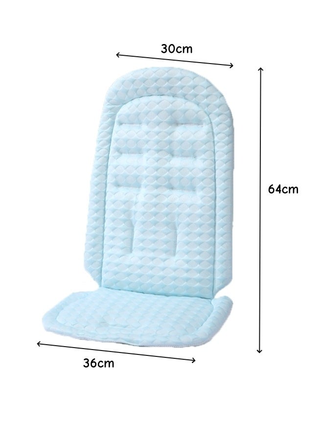 oldlaiben Baby Stroller Cushion, Infant Car Seat Insert Universal Baby Stroller Mat Toddler Seat Pad Liner Stroller Liner Baby High Chair Seat Cushion Pad Cool Liner Mat, 3 Level Adjustable, Fits Strollers Car Seat High Chair (Blue) - Image 2