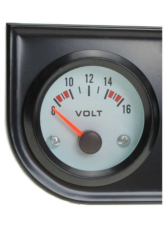 Loquat 3-In-1 Vehicle-Mounted Voltmeter Water Thermometer Oil Pressure Gauge With 3 Hole Bracket - Image 3
