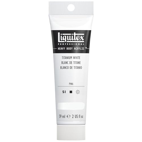 Liquitex Professional Heavy Body Acrylic Paint 2-oz tube, Titanium White - Image 1