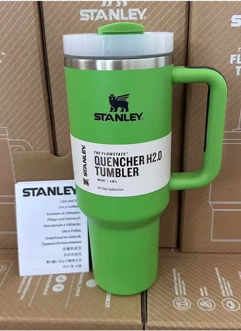 Quencher H2.0 FlowState Stainless Steel Vacuum Insulated Tumbler with Lid and Straw for Water, Iced Tea or Coffee, Smoothie and More, 40 oz