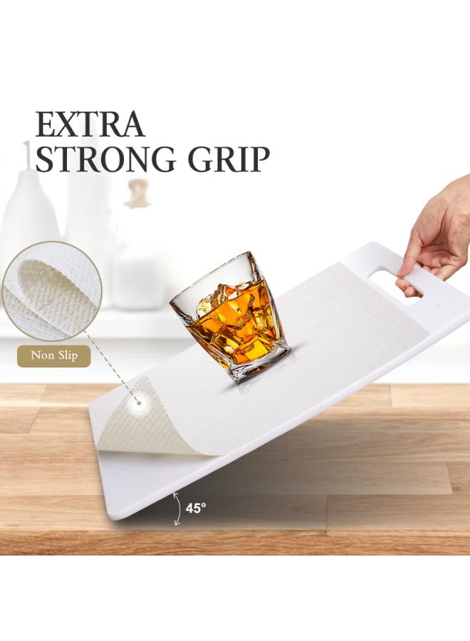 بطانة أرفف وأدراج لخزانة المطبخ، ورق أرفف غير لاصق مانع للانزلاق مقاوم للماء ومسمك قابل للغسل لخزانة الملابس بطانة واقية للحمام (أبيض، 30*300 سم) - Image 2