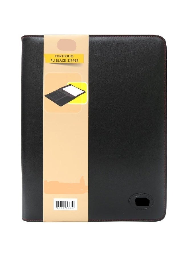 Portfolio 2 Pockets with Phone Holder A4 Brown - Image 1