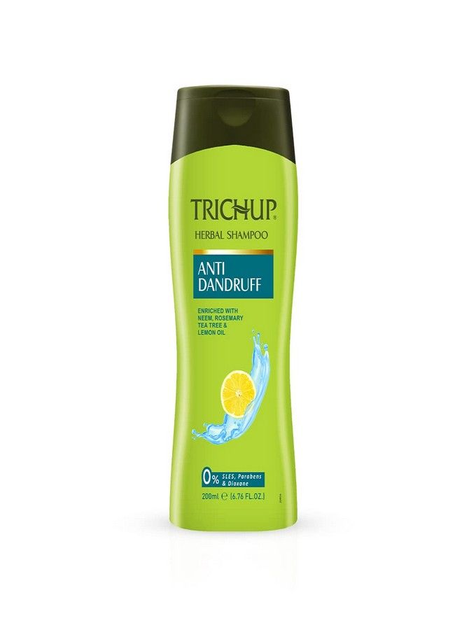 Trichup Anti- Dandruff Herbal Shampoo - Enriched with Neem, Rosemary & Tea Tree Oil - Protect Scalp Skin from Causes of Dandruff (200ml) - Image 1