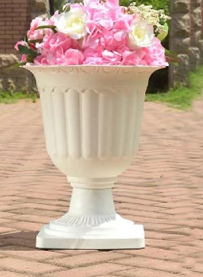 HOME TASTE Hometaste Decorative Vase Planter Pots For Garden Decor - Flower Seedlings Nursery Pot Flower Plant Container - Durable Plastic Plant Pot For Indoor And Outdoor Use (Small) 