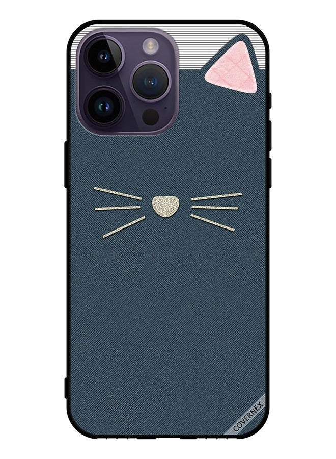 Covernex Protective Case Cover For Apple iPhone 14 Pro Max Cat Art Leather Pattern - Image 1