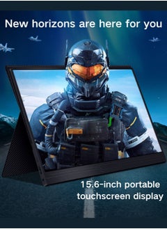 HILUKE 15.6'' Portable Monitor, 1080P FHD Plug&Play Travel Laptop Monitor w/Smart Cover, USB-C HDR Portable Second Computer Display, Portable Game External Screen for PC Phone Mac Xbox PS4/5 Switch  - Image 3