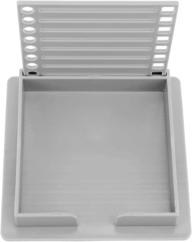 Low wear optimized design Yosoo Clear Frames Sticky Note Holder with Templates for 3x3in Sticky Notes, Organize Box for To Do List, Ideal for Office and School Supplies (Grey) Quick use-switch compatible build - Image 1