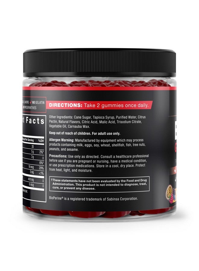 Force Factor Black Maca Gummies, Black Maca Root to Enhance Vitality in Men & Women, Increase Energy & Strength, with BioPerine for Superior Absorption, Delicious Passion Berry Flavor, 60 Gummies - Image 2
