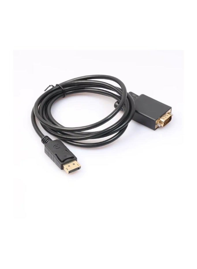 Display Port to VGA Cable, DP to VGA Cable Male to Male Gold Plated for Computer, Laptop, PC, Monitor, TV, Projector 1.8M - Image 3
