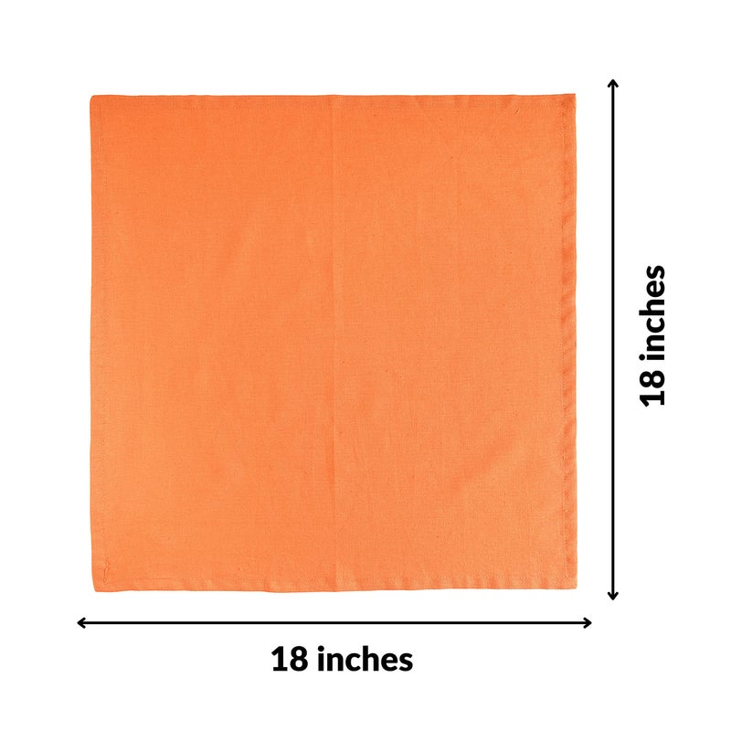 FINGERCRAFT Fingercraft Dinner Cloth Napkins in Cotton Linen Blend Fabric 12 Pack  Premium Quality  Mitered Corners for Every Day Use Napkins are Pre Shrunk and Good Absorbency Easter Special Color Orange  - Image 4