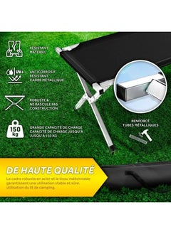 SMART HOME Outdoor Folding Camping Bed, Extra Wide Travel Sleeping Bed with Carrying Bag for Adults Kids, Lightweight and Compact Portable Relaxing Chair for Office, Napping, Hiking, Beach, BBQ  - Image 4