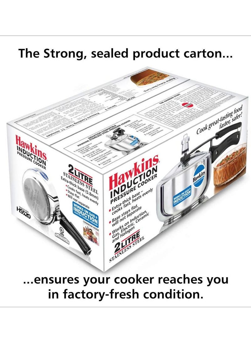 هوكينز قدر ضغط بغطاء داخلي متوافق مع الاستقراء من الفولاذ المقاوم للصدأ سعة 2 لتر - Image 5