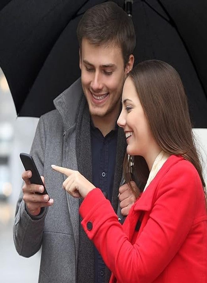 XBEY مظلة سفر قابلة للطي بثلاثة أوضاع، تفتح وتغلق تلقائيًا بضغطة زر واحدة، مناسبة للنساء والرجال والأطفال، توفر حماية من الأشعة فوق البنفسجية، ومناسبة للحماية من المطر والشمس والرياح، خفيفة الوزن (أسود). - Image 5