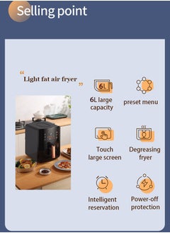 Generic Digital Air Fryer with Viewing Window 8 Cooking Settings Removable Non-Stick Fry Basket and Cooking Bowl 1350 Watts  - Image 2
