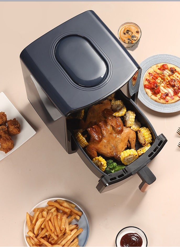 Generic - Digital Air Fryer with Viewing Window 8 Cooking Settings Removable Non-Stick Fry Basket and Cooking Bowl 1350 Watts - Image 1