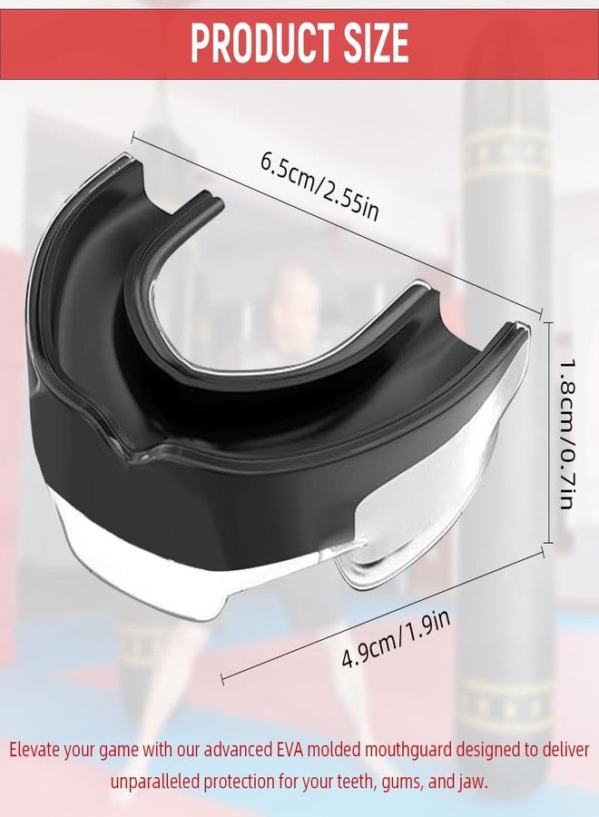 Proberos® High-Density EVA Boxing Mouthguard for Upper Teeth, Shock-Absorbing Teeth Guard with Ergonomic Fit, One Size for Adults & Teens, Ideal for MMA & Contact Sports, Includes Storage Case - Image 2