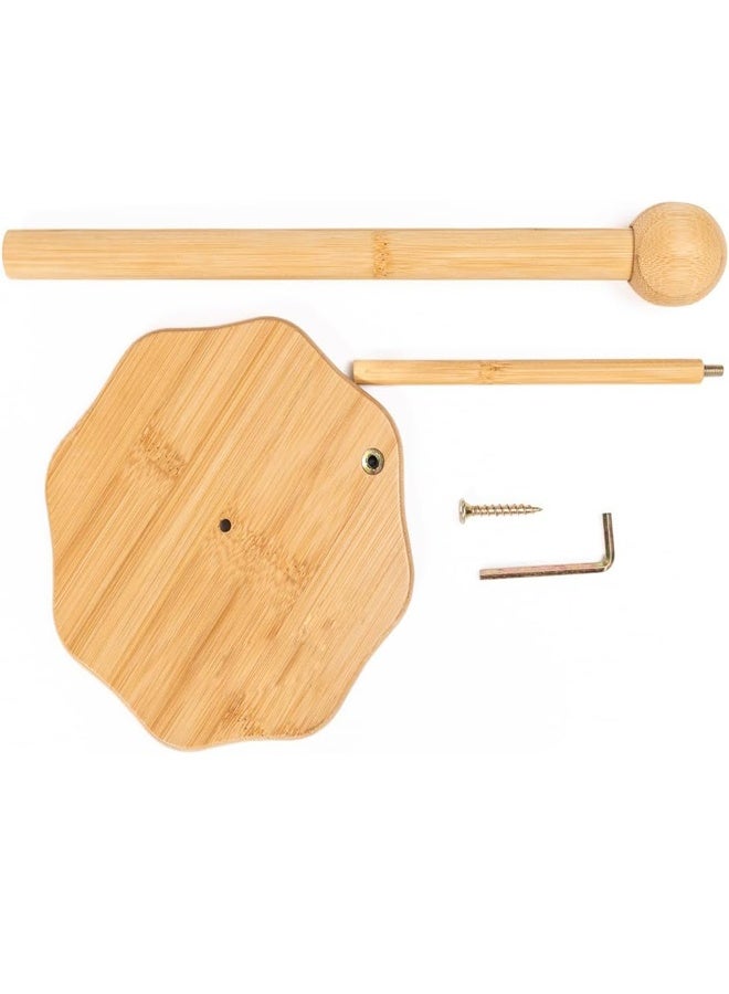 ATM Natural Bamboo Paper Towel Holder with Cloud-Shaped Base – 15x31cm - Image 4
