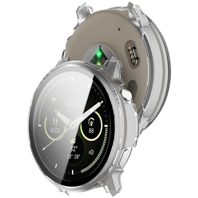 غطاء ساعة FanTEK متوافق مع ساعة Garmin Venu 4 مقاس 45 مم، مناسب للرجال والنساء، مقاوم للخدش وممتص للصدمات، شفاف - Image 3