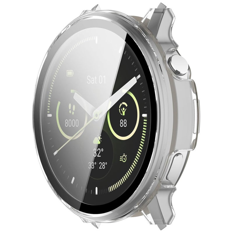 غطاء ساعة FanTEK متوافق مع ساعة Garmin Venu 4 مقاس 45 مم، مناسب للرجال والنساء، مقاوم للخدش وممتص للصدمات، شفاف - Image 2