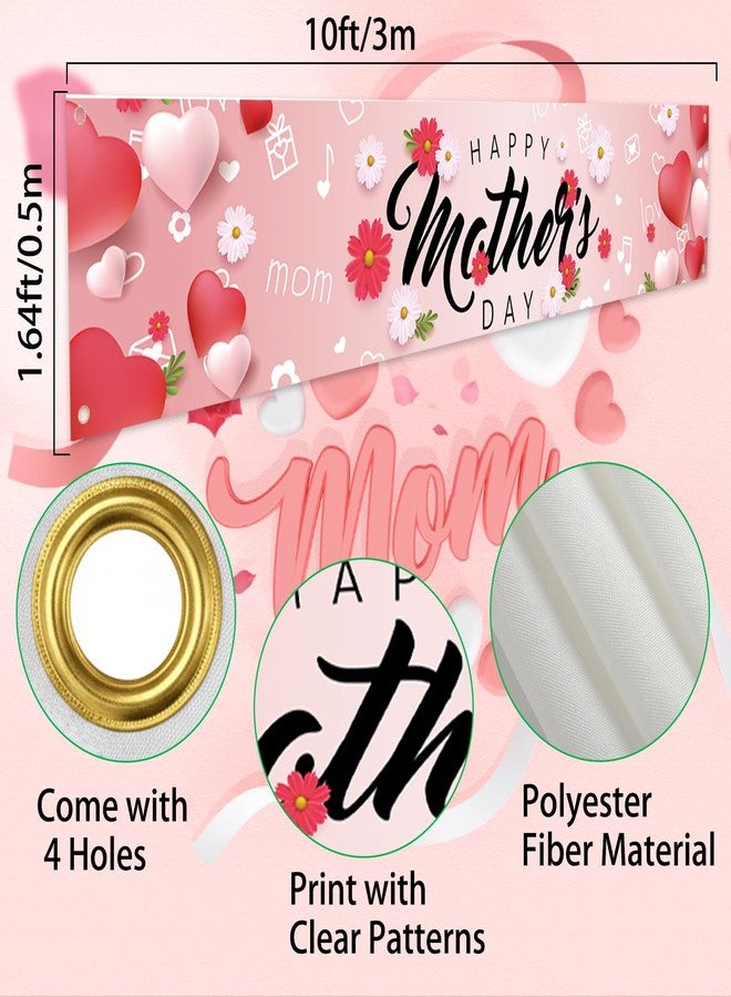 مجموعة زينة لافتة عيد الأم السعيد، لافتة كبيرة لعيد الأم مع 18 بالونًا مكتوبًا عليها "أفضل أم على الإطلاق"، مناسبة لعيد الأم، للاستخدام الداخلي والخارجي، لافتة ترحيب بالمنزل، لافتة للحديقة أو السياج، لوازم وديكورات الحفلات. - Image 3