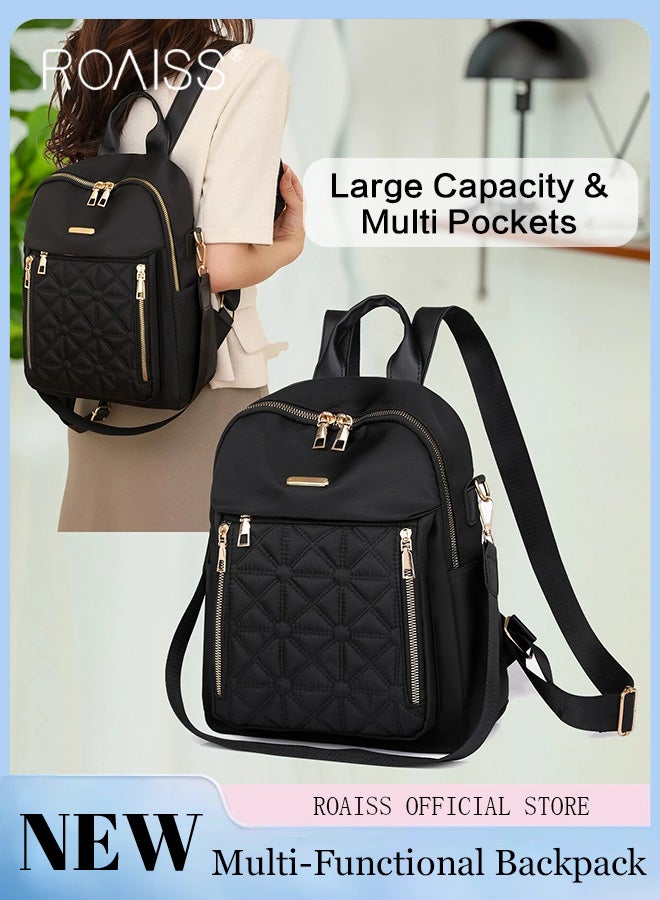 roaiss Women Stylish Backpack, Mini Backpcak for Ladies, Waterproof Travel Backpack with Zippers and Side Pockets, Casual Small Daypack, Perfect for Work, College, Business, Travel or Everyday Use - Image 1