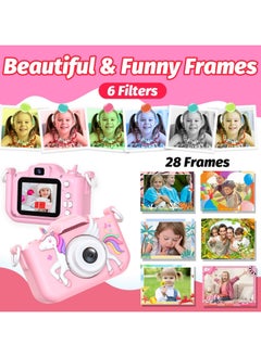 FARROBIZZ Kids Camera Toys for 3-12 Years Old Boys Girls Children,Portable Child Digital Video Camera with Silicone Cover, Christmas Birthday Gifts for Toddler Age 3 4 5 6 7 8 9 (Pink)  - Image 5