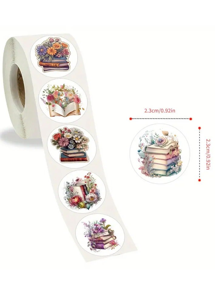 جلوسكي 500 قطعة كتاب الزهور قراءة ملصقات مضحكة (2.54 سم ملصق/10 أنماط) زجاجة الماء التزلج الأمتعة الكمبيوتر المحمول الهاتف-الشتاء ، new yea - Image 4