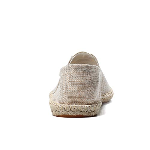 fereshte Unisex Espadrilles Flats Mens Womens Alpargata Breathable Slip On Canvas Shoes Khaki Label Size 45-275mm - US 12 Women/10.5 Men - Image 4