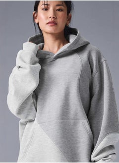 alo alo color matching hoodie patchwork top  - Image 3