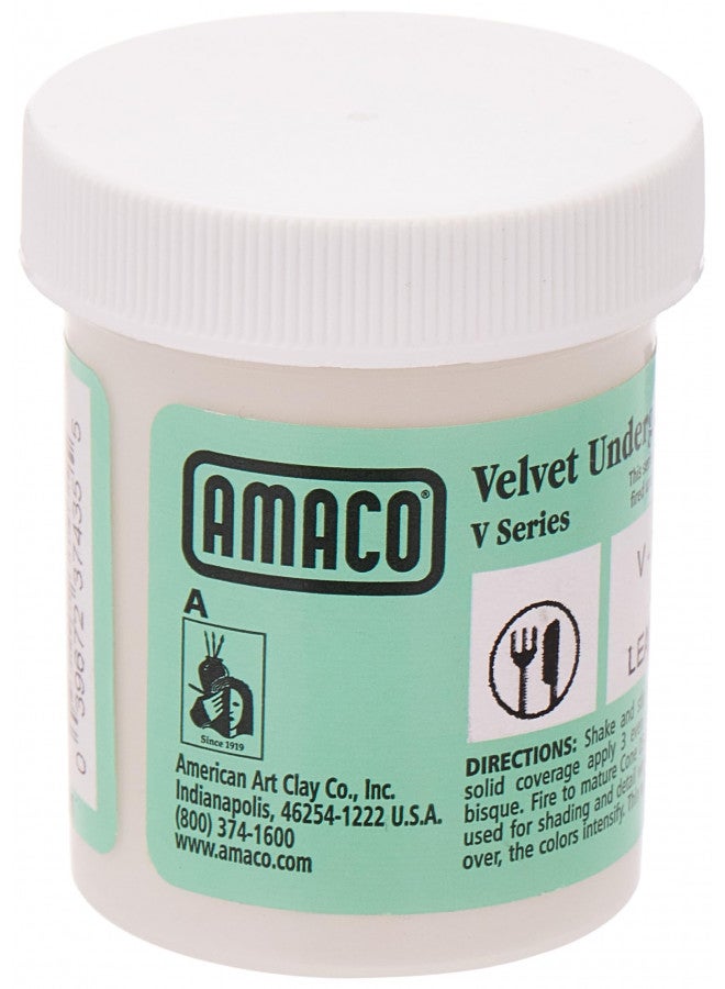 AMACO Velvet Underglaze, 2 oz Jar, White - Image 2