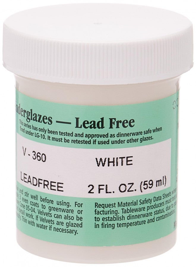 AMACO Velvet Underglaze, 2 oz Jar, White - Image 1