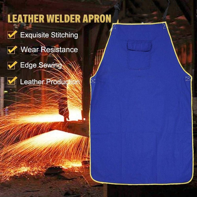 comfrt Welding Work Apron, Durable Flame Retardant Welding Apron Fire Resistant Safety Welder Protection Work Apron Suit for Workshop Studio Multifunctional Aprons Canvas - Image 3