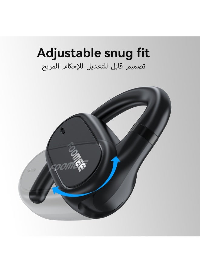 فو ميالتكنولوجيا المحدودة سماعات OW08 لاسلكية حقيقية مفتوحة الأذن، صوت استريو HiFi HD مع مشغل 16 ملم، 33 ساعة تشغيل إجمالية، تصميم مريح يناسب الأذن، تشغيل بلمسة واحدة، بلوتوث 5.3 - Image 2