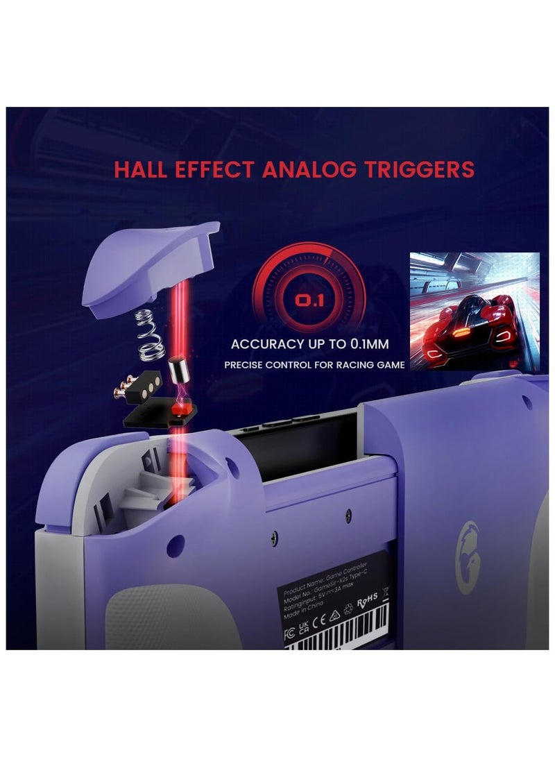 GameSir X2s Type-C Mobile Gaming Controller for iPhone 15 Series (USB-C)/Andrroid Phones, Phone Controller with Hall Effect Sticks, Hall Effect Trigger, Turbo Function - Image 5