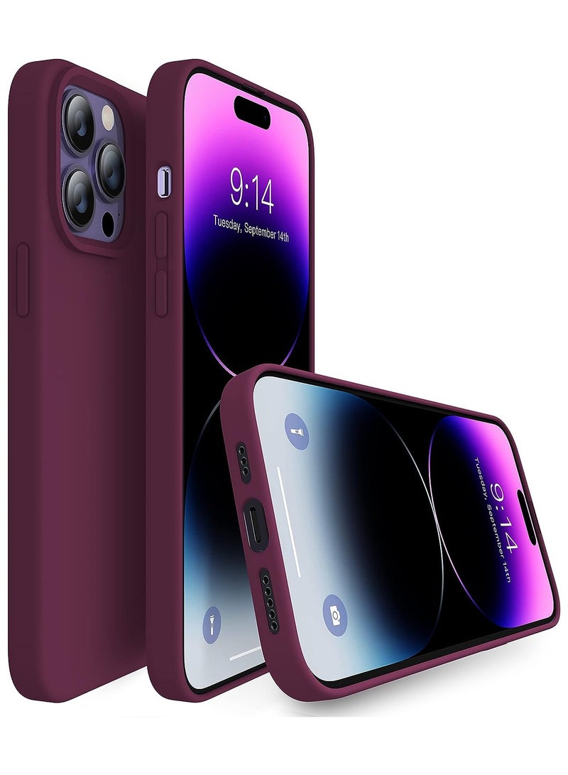 ELTRAZONE Silicone Case for iPhone 14 Pro, with Screen Protector,Camera Lens Protector Cover Soft Anti-Scratch Microfiber Lining,Liquid Gel Finish Coating Fullbody Protective 6.1" - Image 3