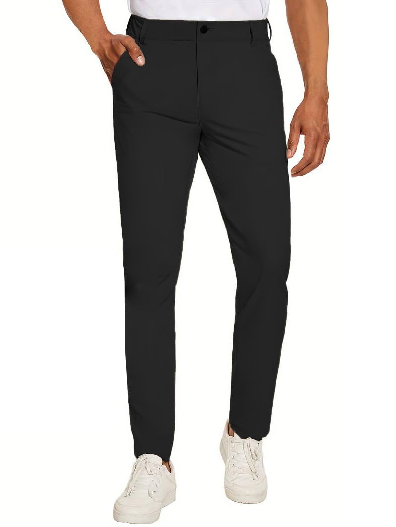 TOPLOT Men's Casual Pants | Comfortable Fit Design | Clean Look Structure | Versatile Easy Movement Fit | Stylish Everyday Wear | Perfect for Casual & Travel Use (5223_32_Black) - Image 1