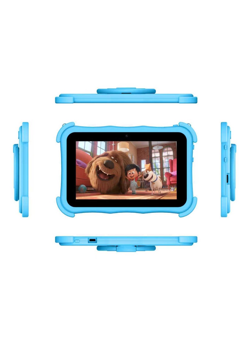 C idea 7-Inch Kids Smart Tablet CM89 8GB RAM + 256GB ROM Android Wi-Fi Tablet with Bluetooth & GPS Corner Edge-Proof with 360° Foldable Stand Dual Camera Educational & Entertainment Tablet for Children Blue - Image 2