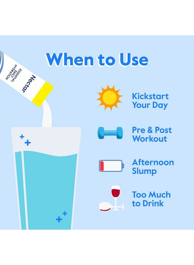 Nectar Hydration Packets - Electrolytes Powder Packets - No Sugar or Calories - Organic Fruit Liquid Daily IV Hydrate Packets for Dehydration Relief & Rehydration (Strawb. Lemon 30 Pack) - Image 3