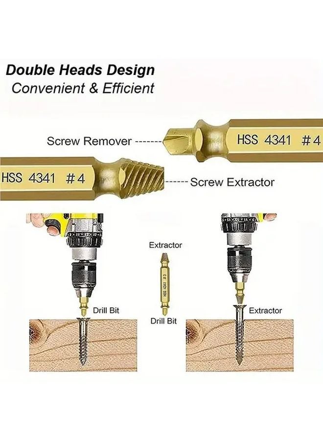 6pcs Silvery Damaged Screw Puller Kit Broken Remover Easy Quick Demolition Power Tools - Image 4