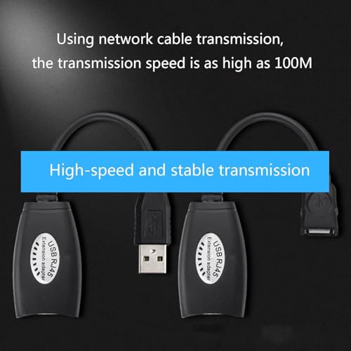 PremiumAV USB Over Ethernet Extender Adapter Kit – USB Male to RJ45 Female Extension for Long-Distance Connectivity (Up to 150FT) – Compatible with PC, Laptop, Printer, Camera - Image 2