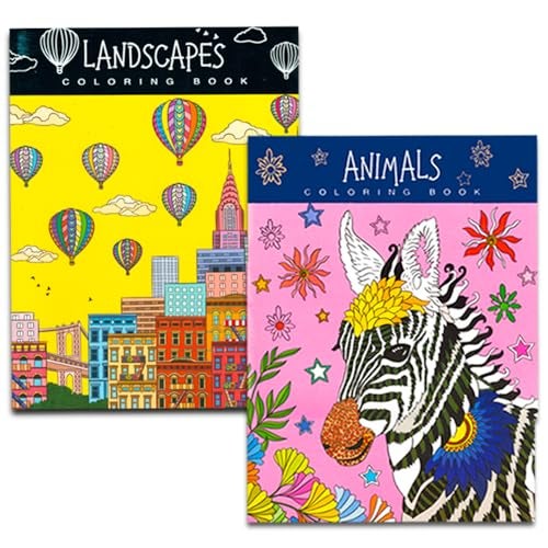 Crenstone Adult Coloring Books Super Set -- 10 Deluxe Coloring Books for Adults and Teens - Image 4