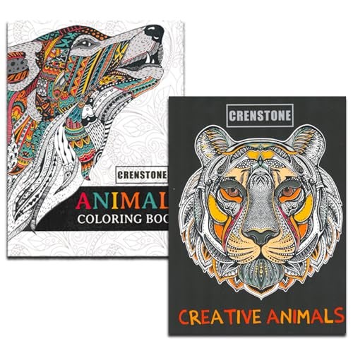 Crenstone Adult Coloring Books Super Set -- 10 Deluxe Coloring Books for Adults and Teens - Image 2