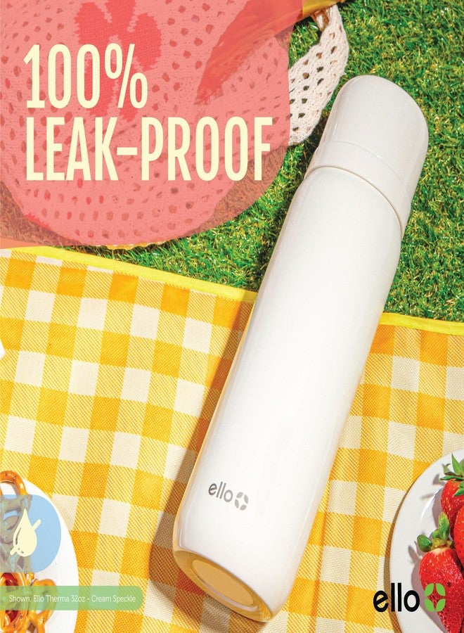 Ello Therma 32oz Insulated Stainless Steel Thermos for Hot & Cold Beverages with Leak Proof Lid & Built-in Cup, Triple Wall Insulation, Hot 24 Hrs, Perfect for Coffee,Tea, Dishwasher Safe, Cream - Image 5