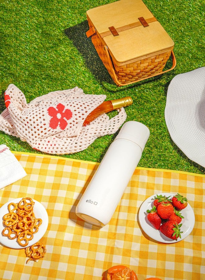 Ello Therma 32oz Insulated Stainless Steel Thermos for Hot & Cold Beverages with Leak Proof Lid & Built-in Cup, Triple Wall Insulation, Hot 24 Hrs, Perfect for Coffee,Tea, Dishwasher Safe, Cream - Image 2